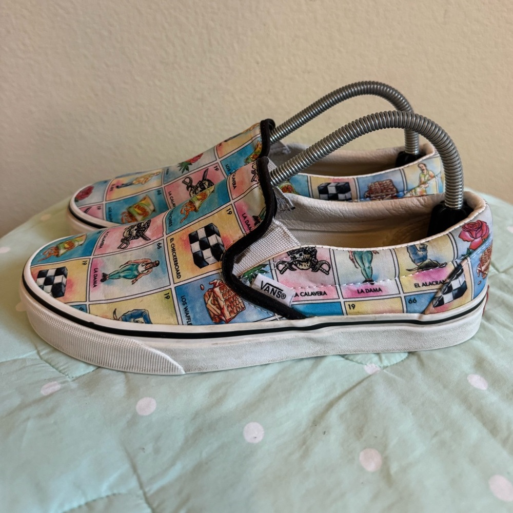 Vans Multicolor Lotería Print Sneakers Women size 9.5 - Picture 2 of 16